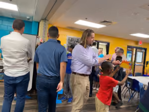 IDEX leaderhip at the Boys & Girls club volunteer event