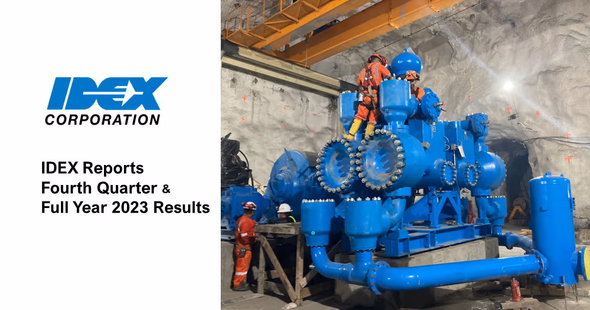 IDEX Fourth Quarter & Full 2023 results