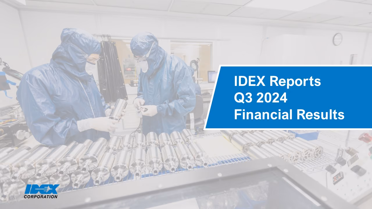 IDEX Q3 2024 Financial Results