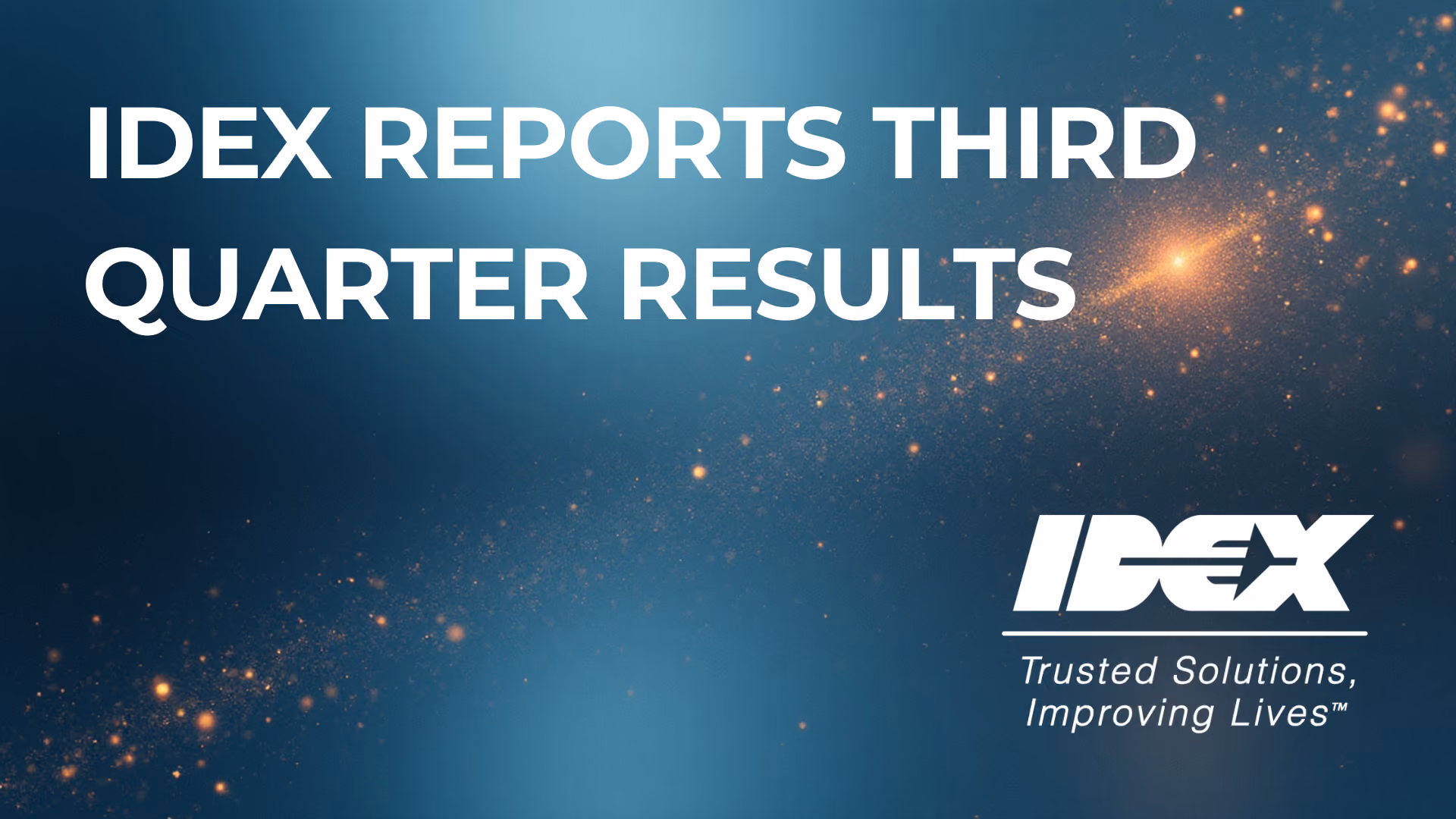 IDEX Q3 Results