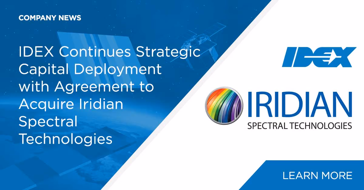IDEX acquires Iridian Spectral Technologies