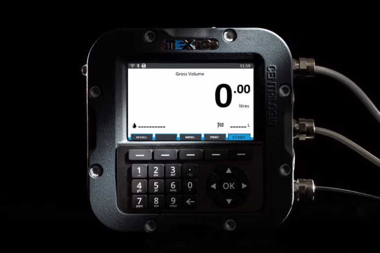 A photograph of the TEX flow computer