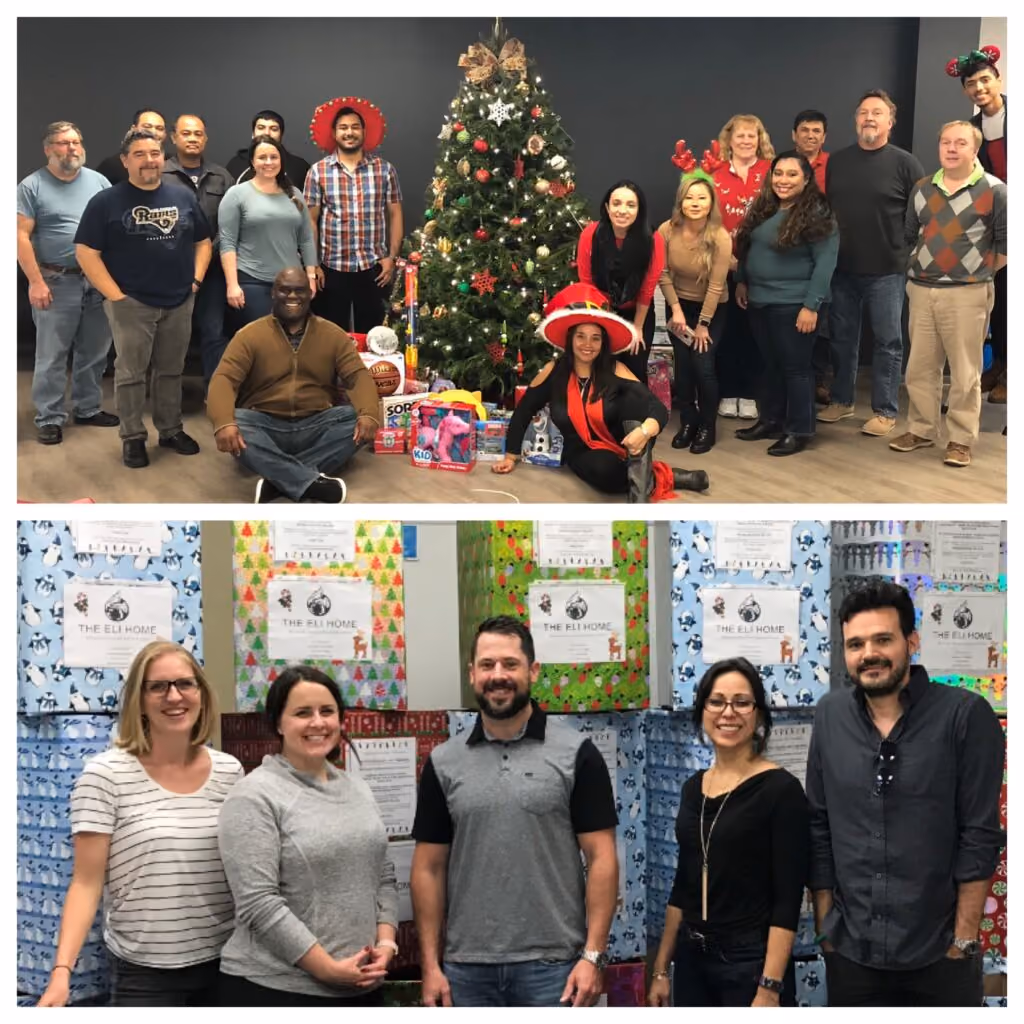 Photographs of Knight LLC team members at charity events