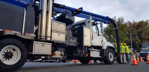 A photograph of a sewer inspection truck