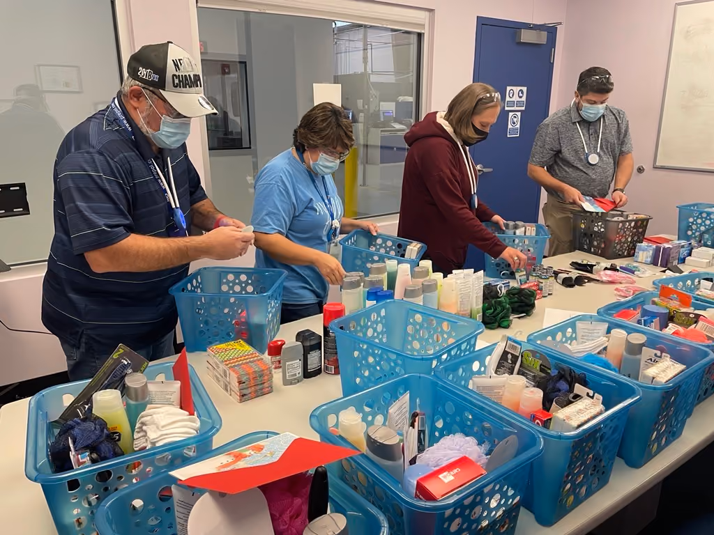 PPE Team Support Local Family, Sponsor Hygiene Kit, Blood & Food Drives