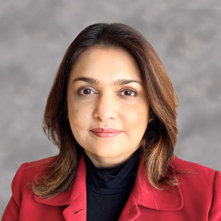 A photograph of Roopa Unnikrishnan
