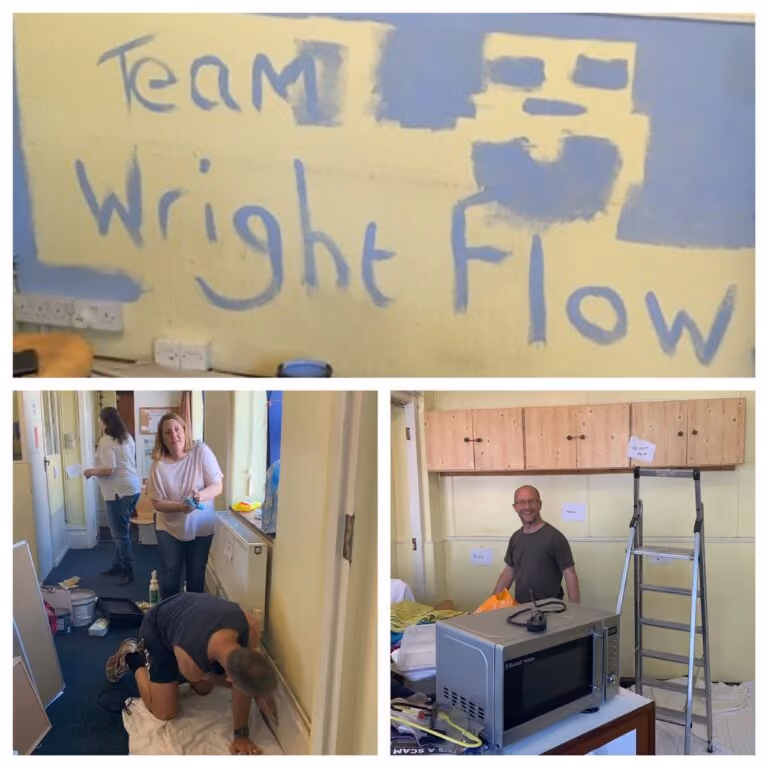 Wrightflow Volunteers helping renovate