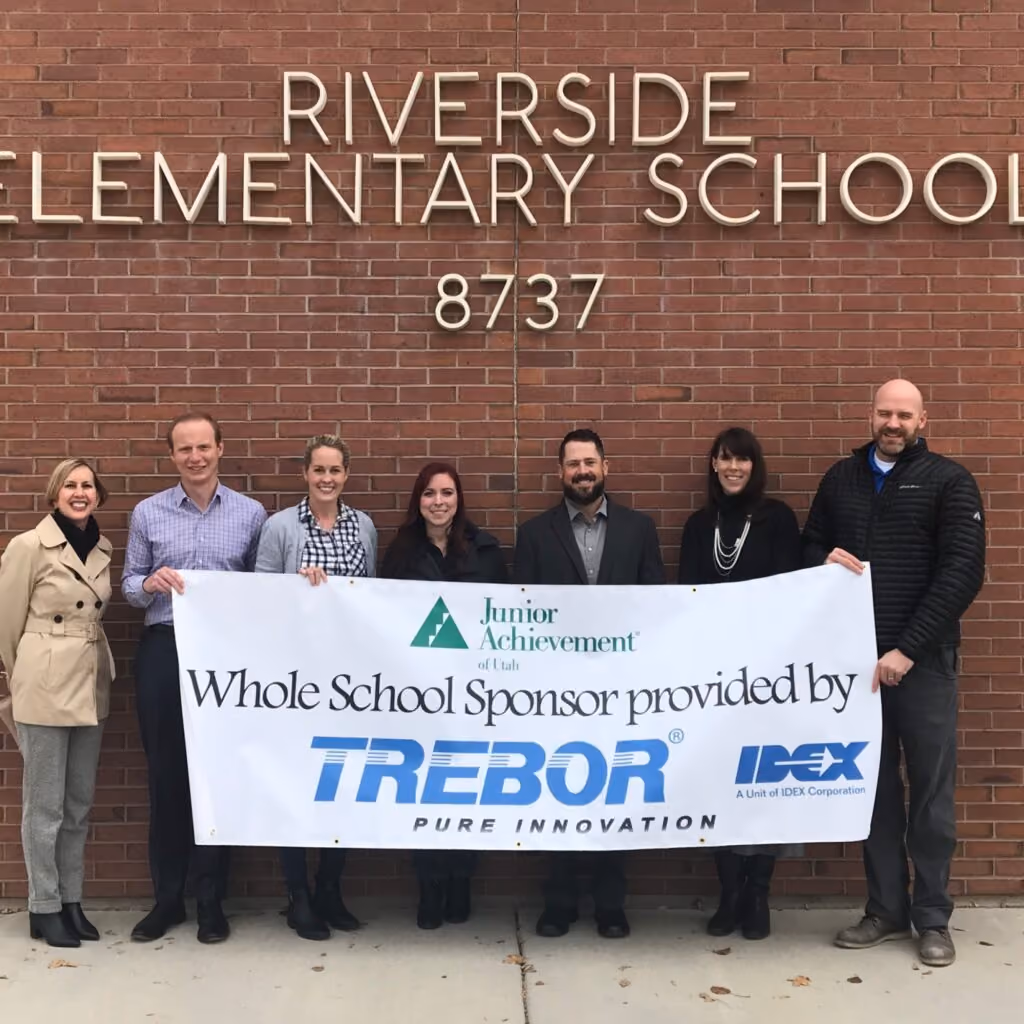 The Trebor team at the Riverside Elementary School