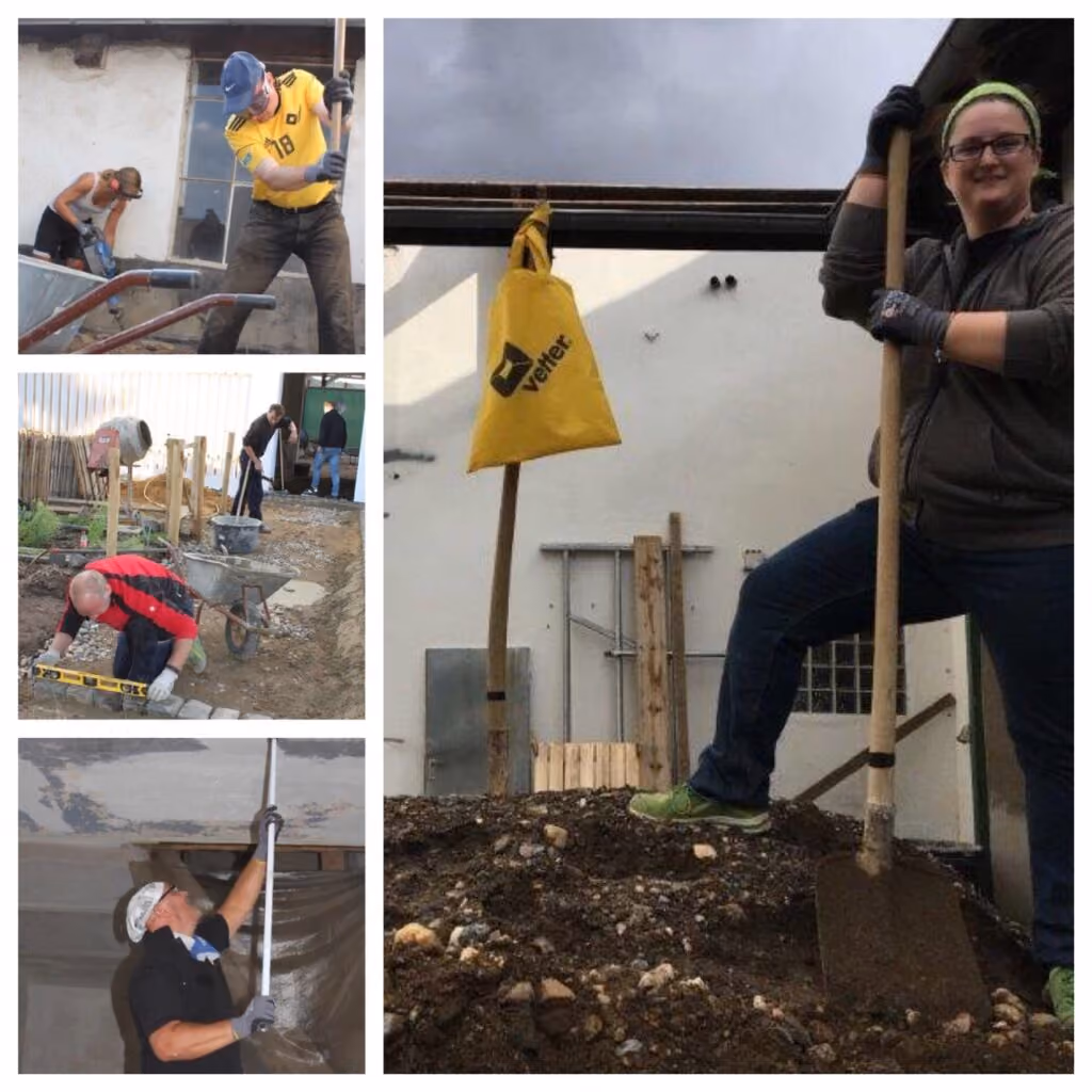 A collage of Vetter volunteers