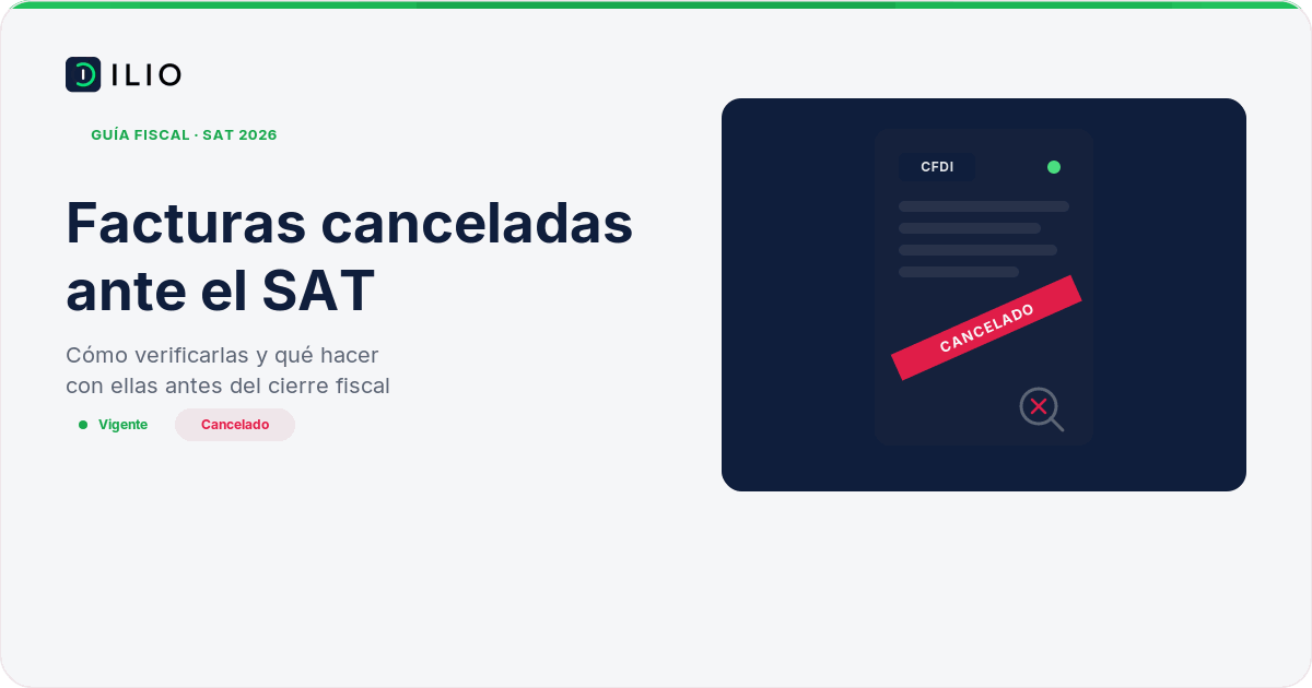 Verificación de facturas canceladas ante el SAT