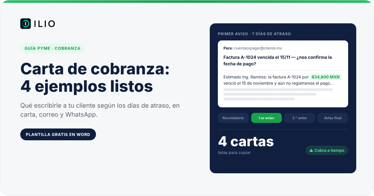 Carta de cobranza: 4 ejemplos y plantilla gratis para cobrar a tus clientes en México