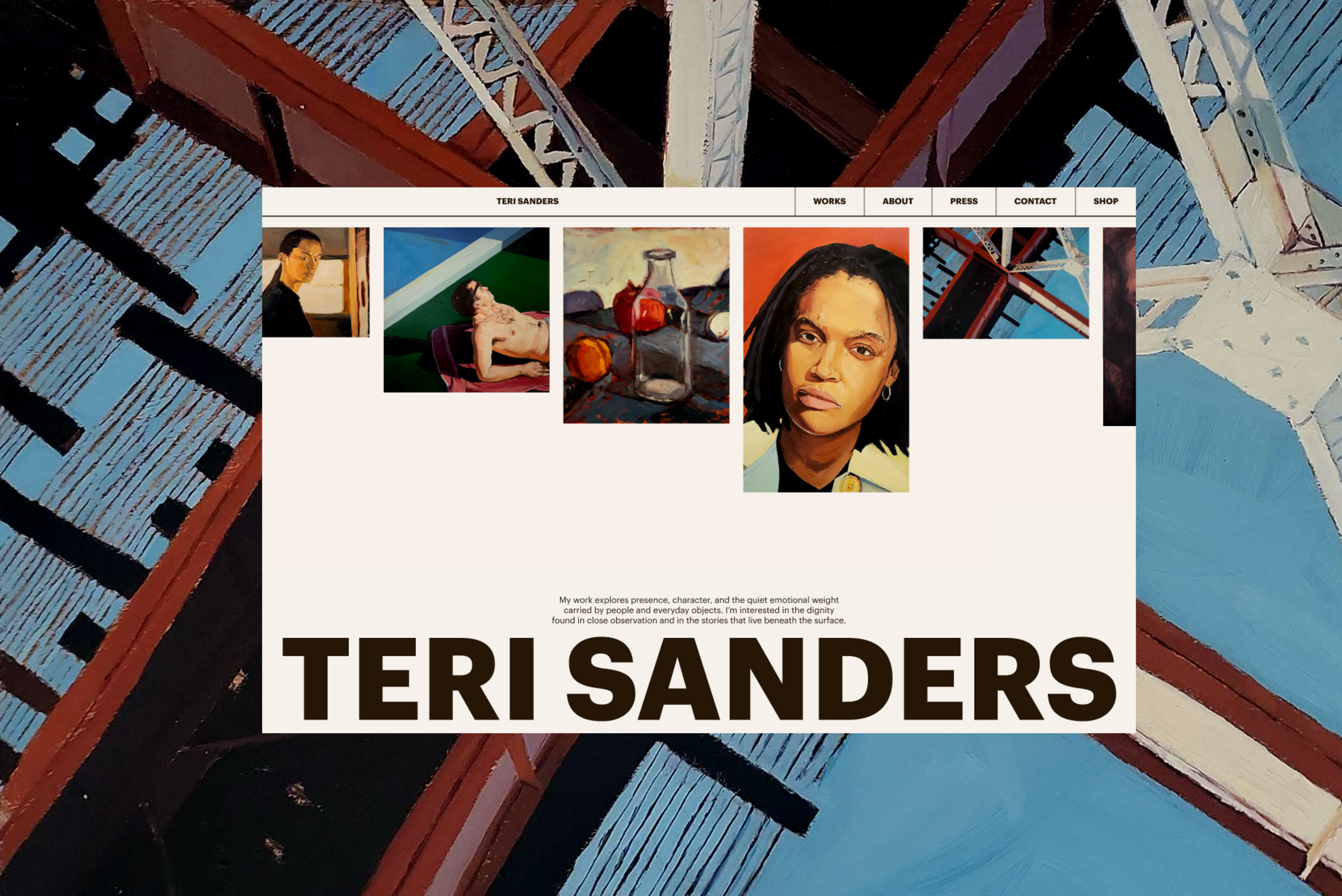 Artist website thumbnail