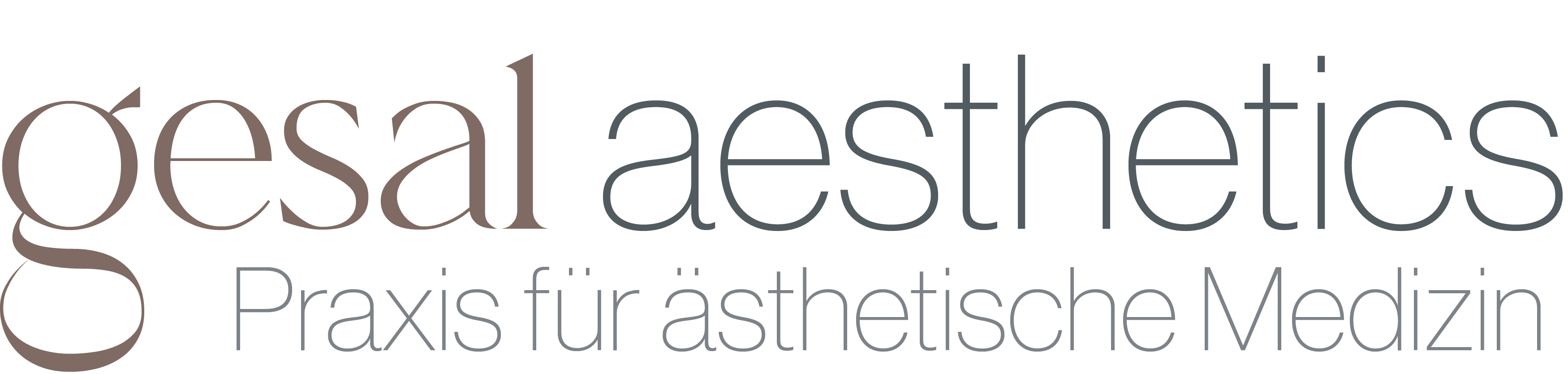 gesal aesthetics Praxis für ästhetische Medizin Schriftzug Logo.