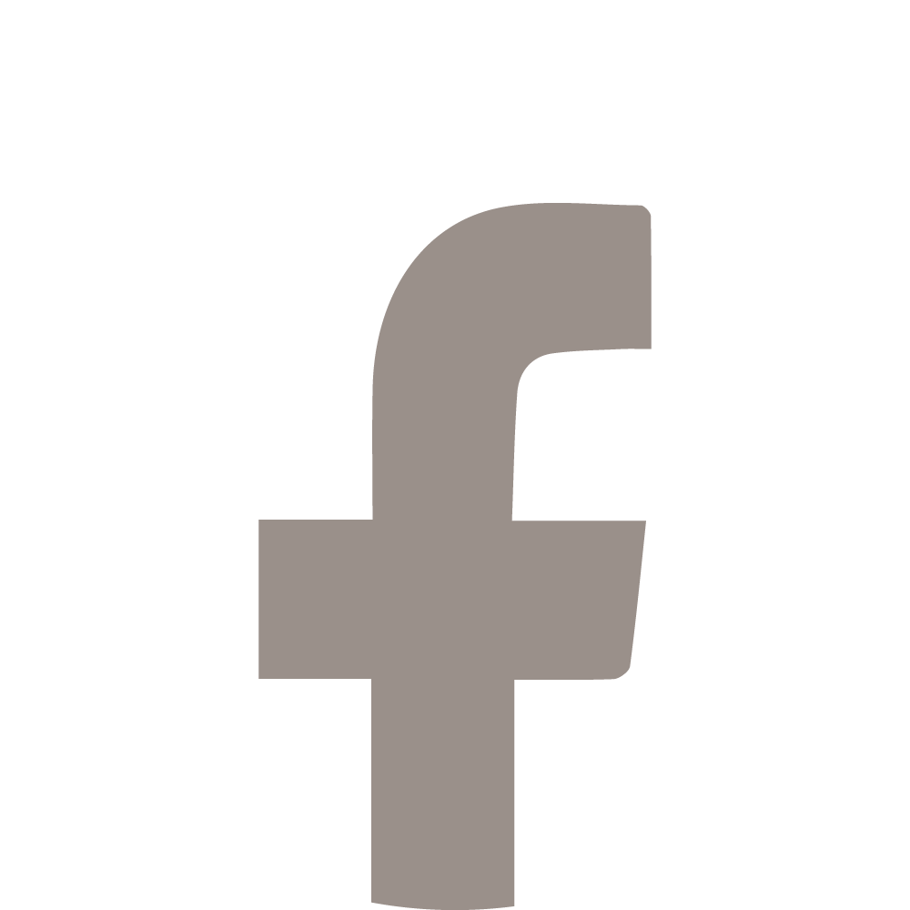 Facebook-Logo, graues stilisiertes kleines f auf weißem Hintergrund