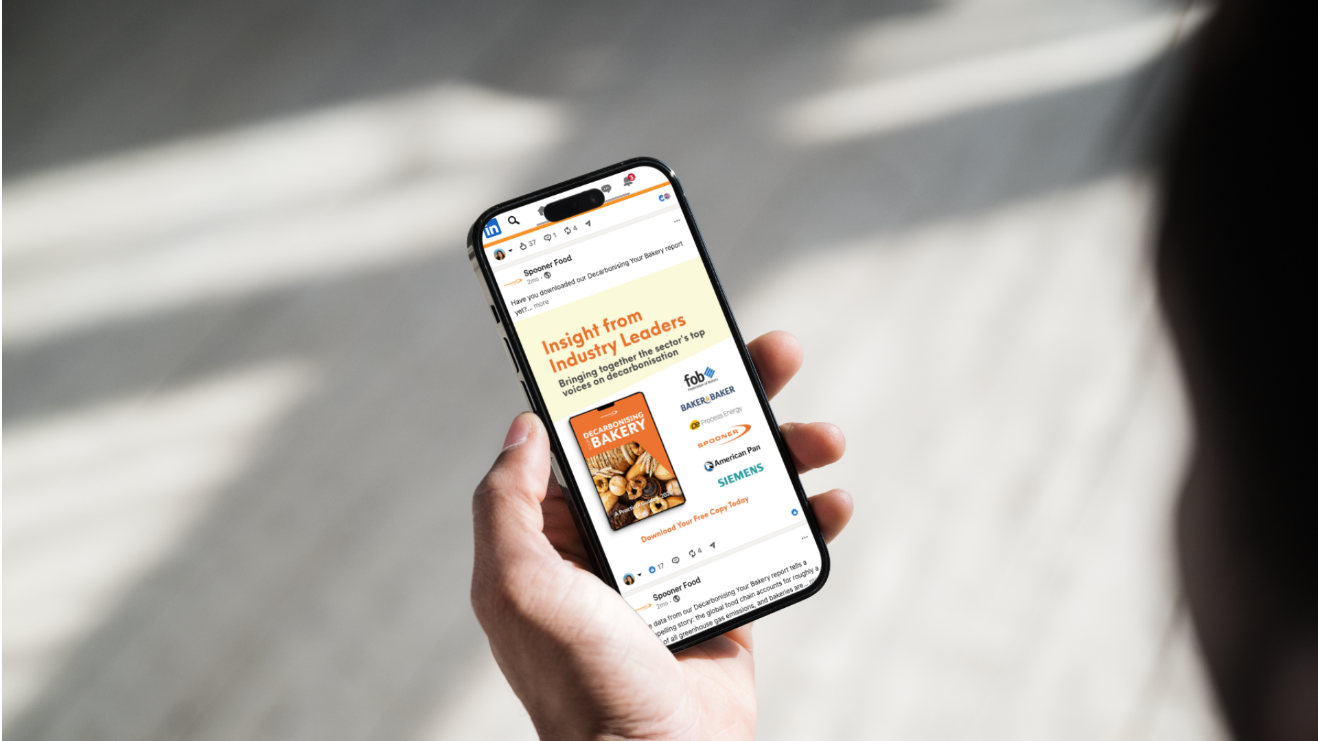 A B2B social media post mockup
