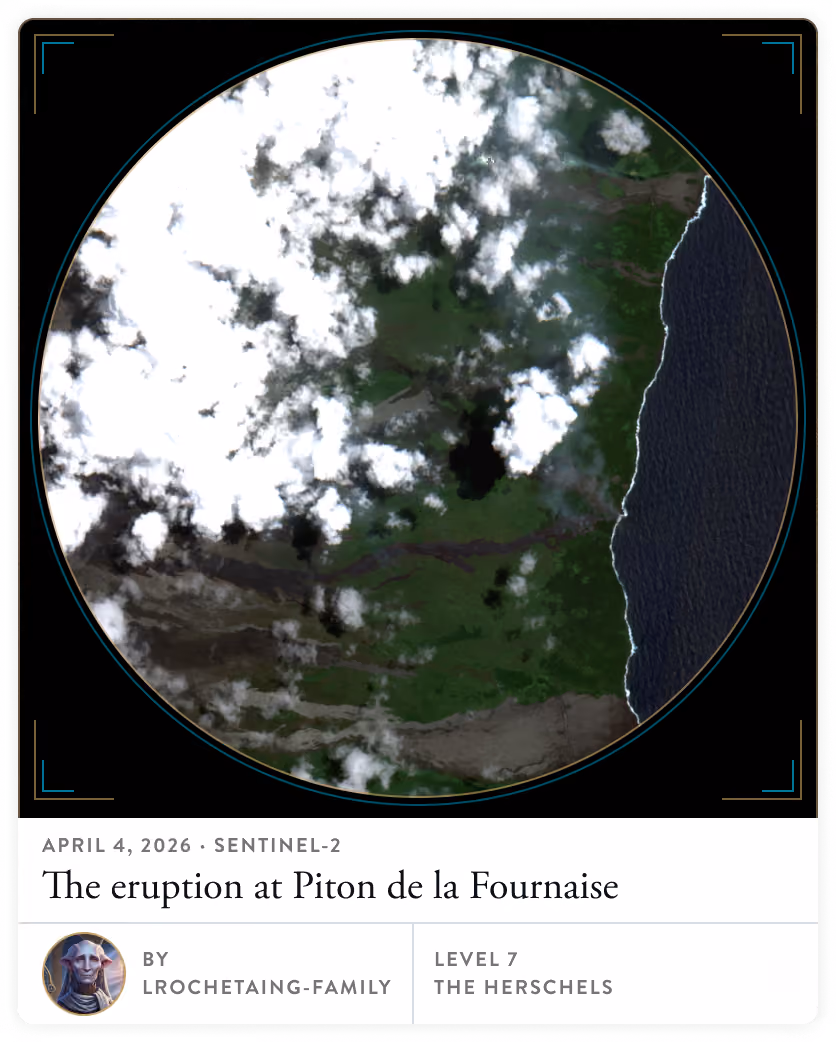 Observation of the eruption at Piton de la Fournaise