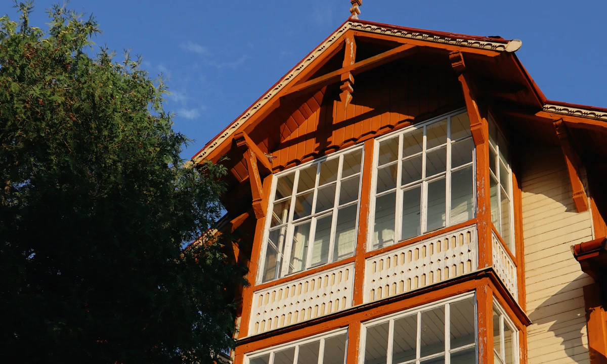 Chalet avec vérandas vitrées