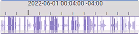 Voice recording interface displaying live audio waveforms and call capture controls.