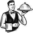 illustration serveur Terrass" hotel Montmartre Paris