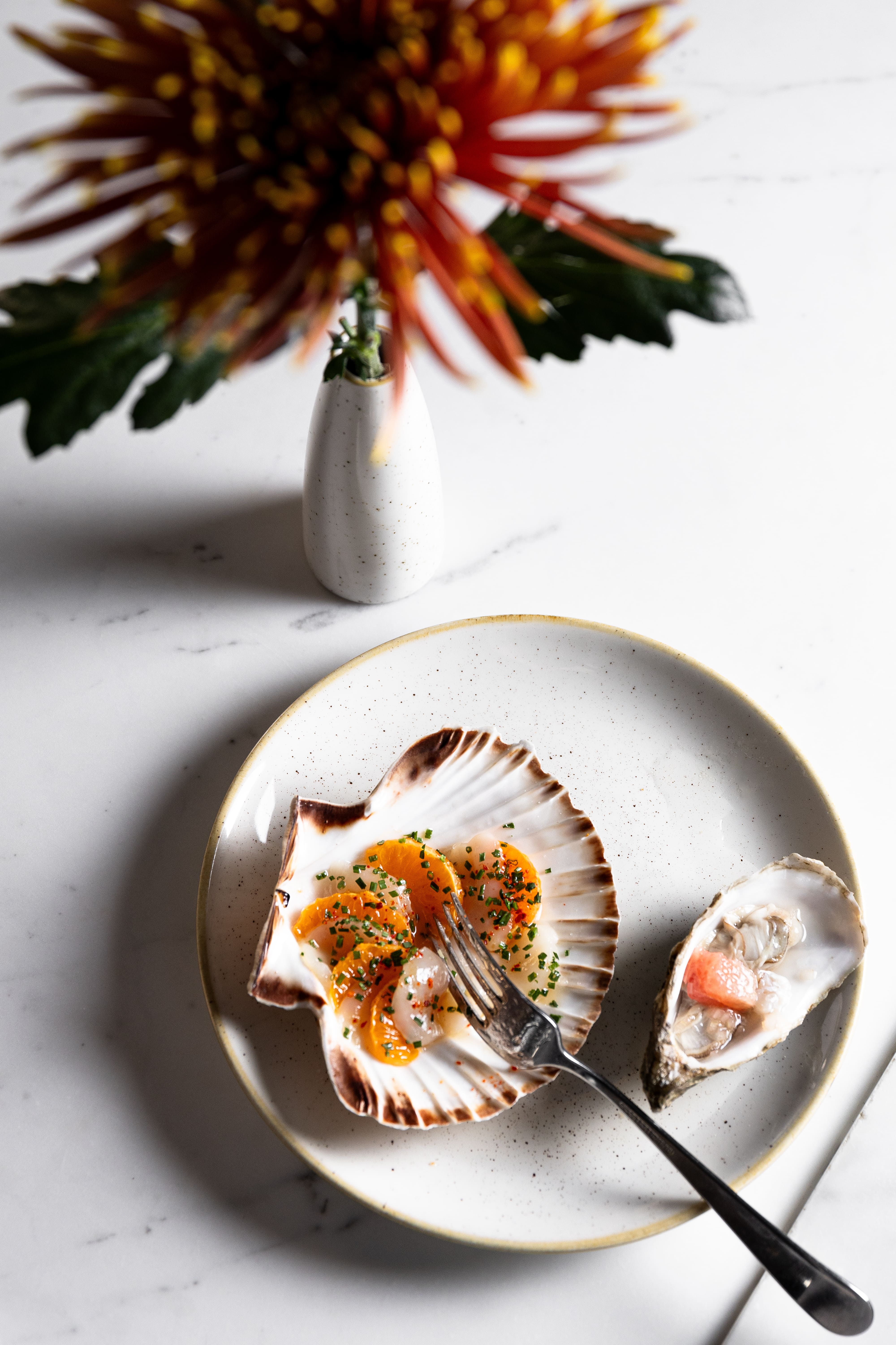 Close-up photo of a dish at the Terrass Hotel in Montmartre, Paris