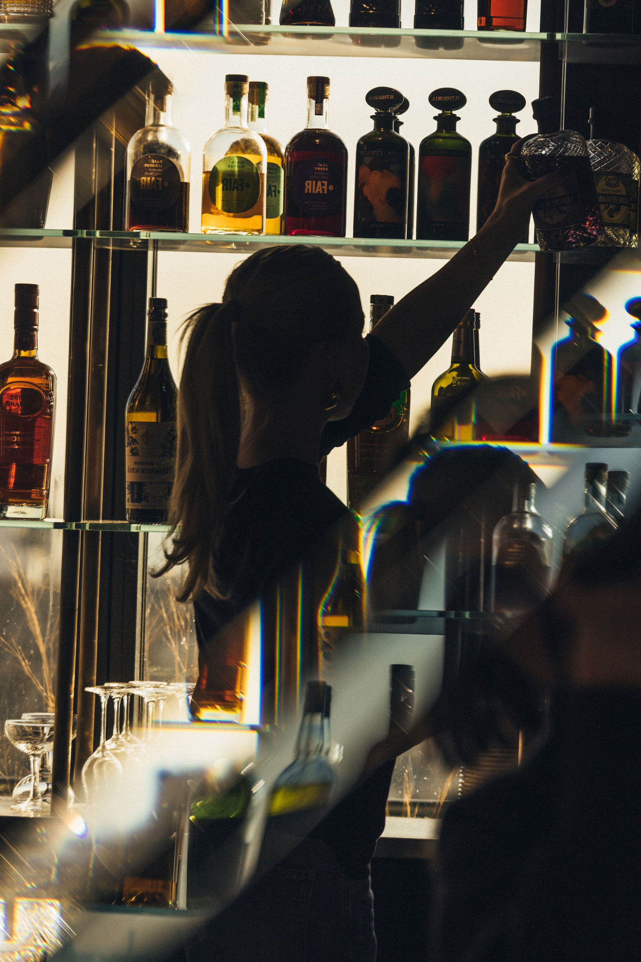 Bartender making a cocktail at the Terrass Hotel in Paris's Montmartre district
