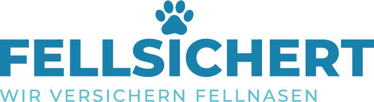 FellSichert logo with paw print above the text and slogan Wir versichern Fellnasen below.