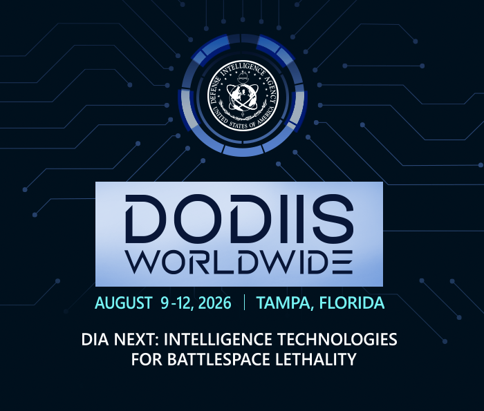 DoDIIS Worldwide graphic featuring DoDIIS event date, location, and overview