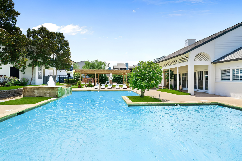 Pool with cabana
