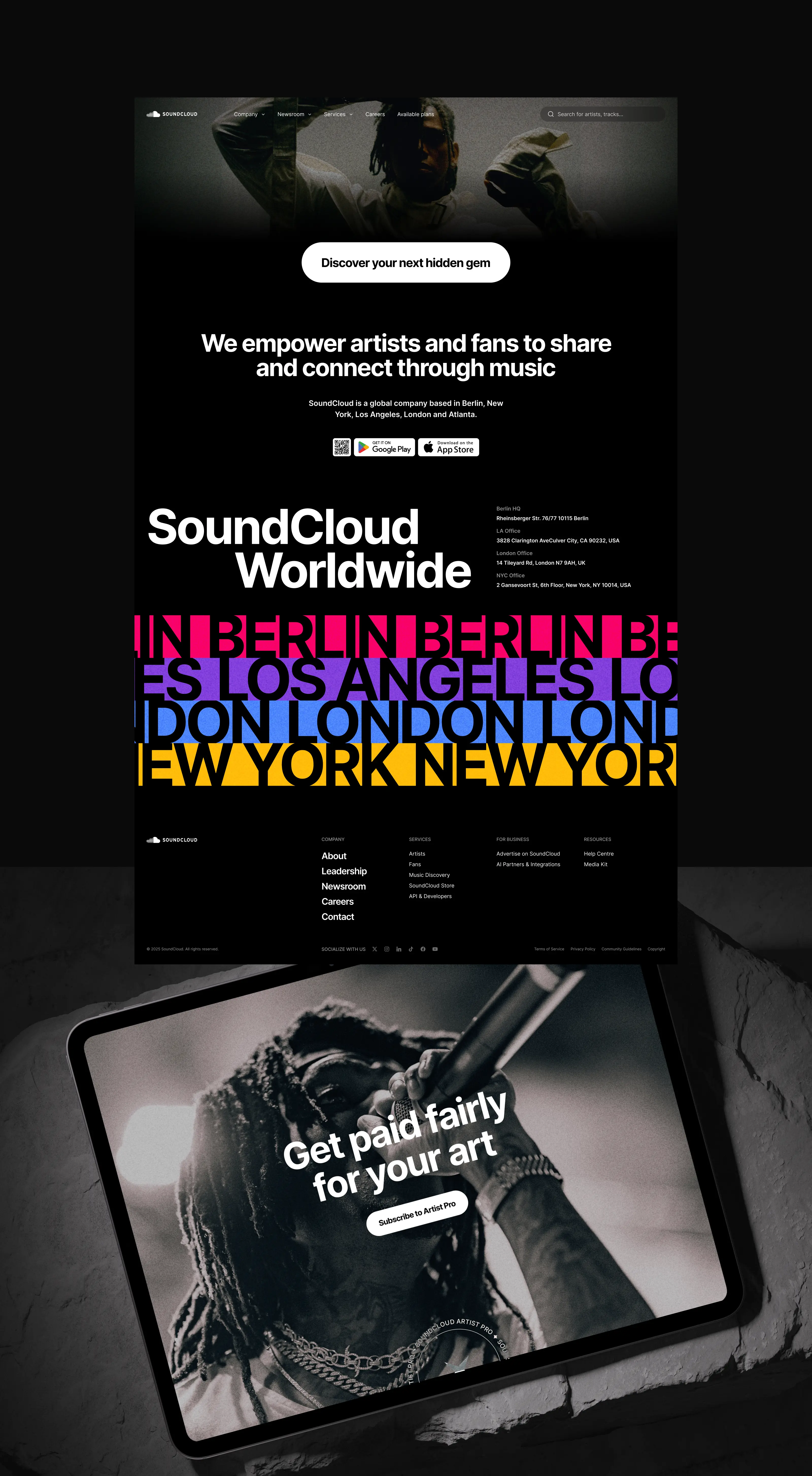 SoundCloud Website