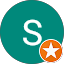Circle icon with white letter S and an orange star badge on teal background.