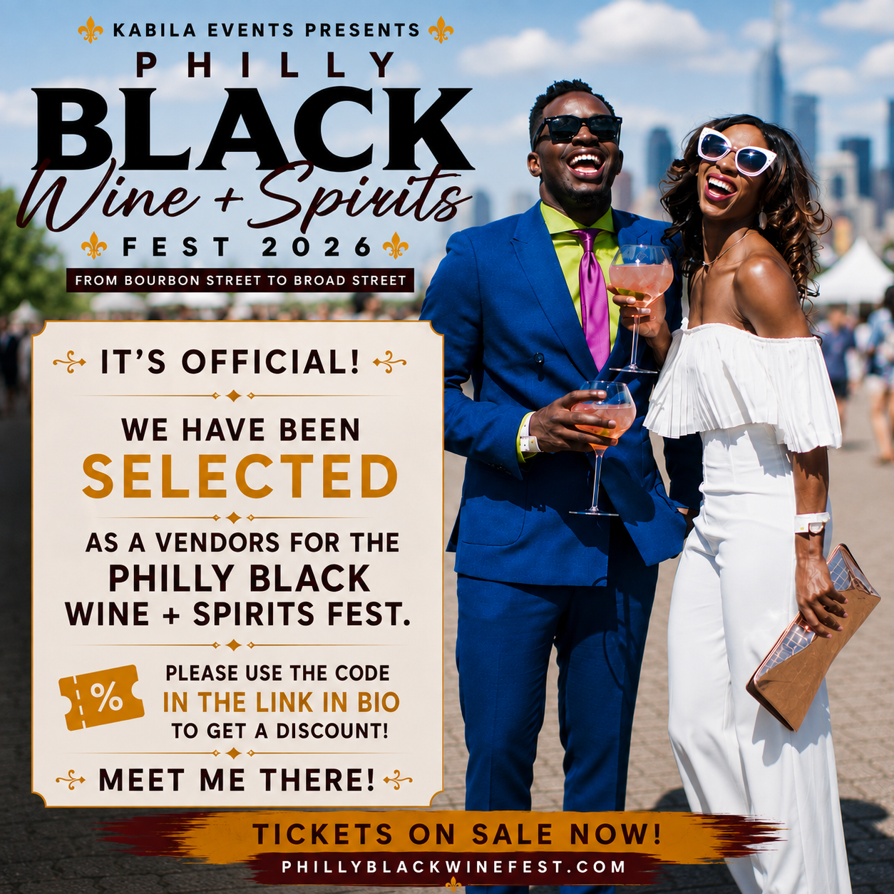 Flyer for the 2026 Philly Black Wine & Spirit Fest