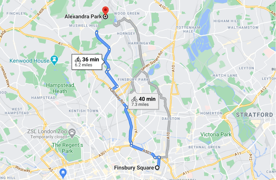 Woodland Ride cycle route