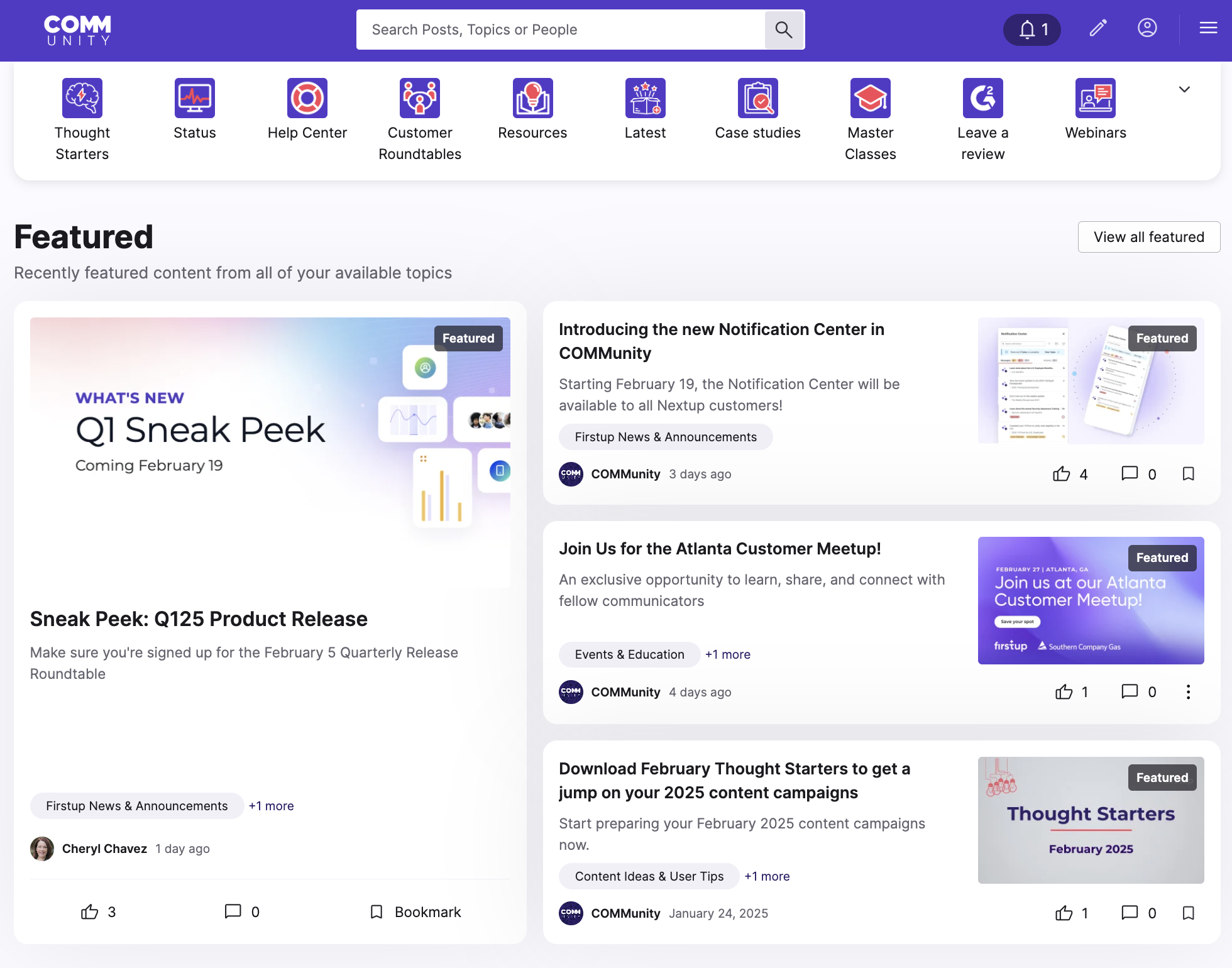 Custom Homepage – Firstup