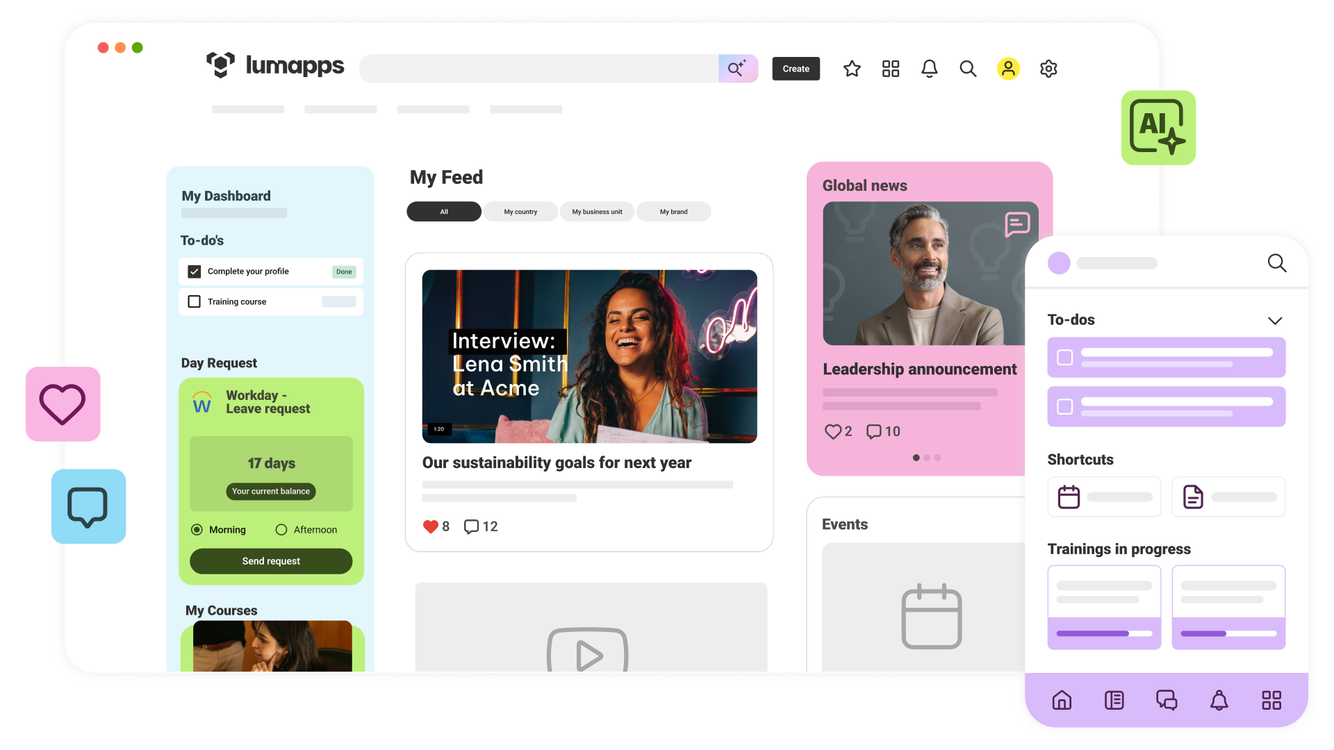 LumApps: flexible, scalable, innovative intranet for employee experience