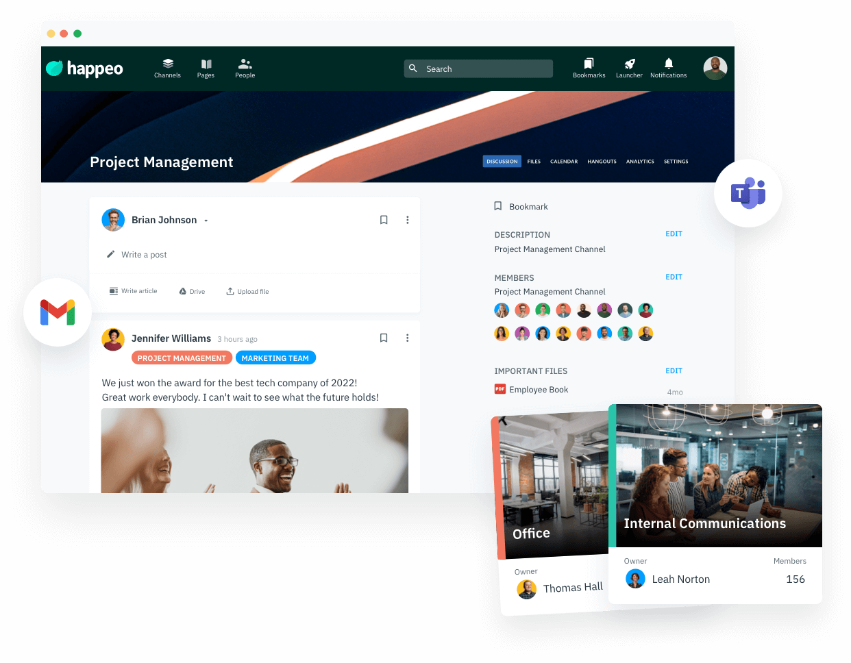 The best intranet for Project Management departments | Happeo