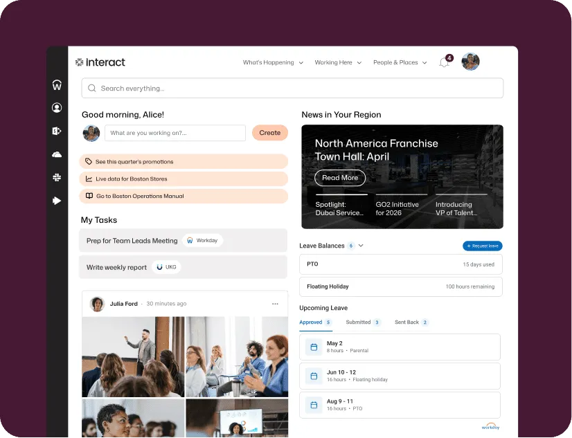 Enterprise intranet for global teams | Interact