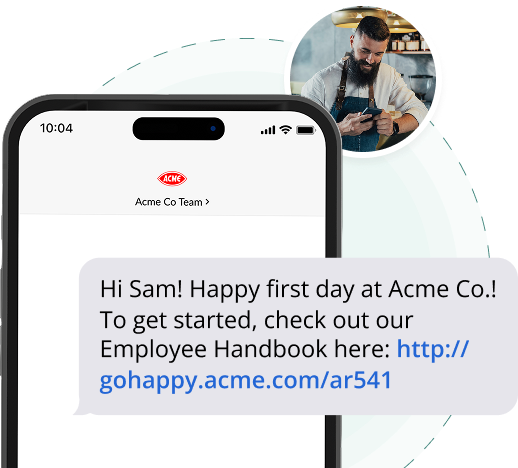 Frontline Employee Texting & SMS Software | Two-Way Messaging Platform with No Download — goHappy