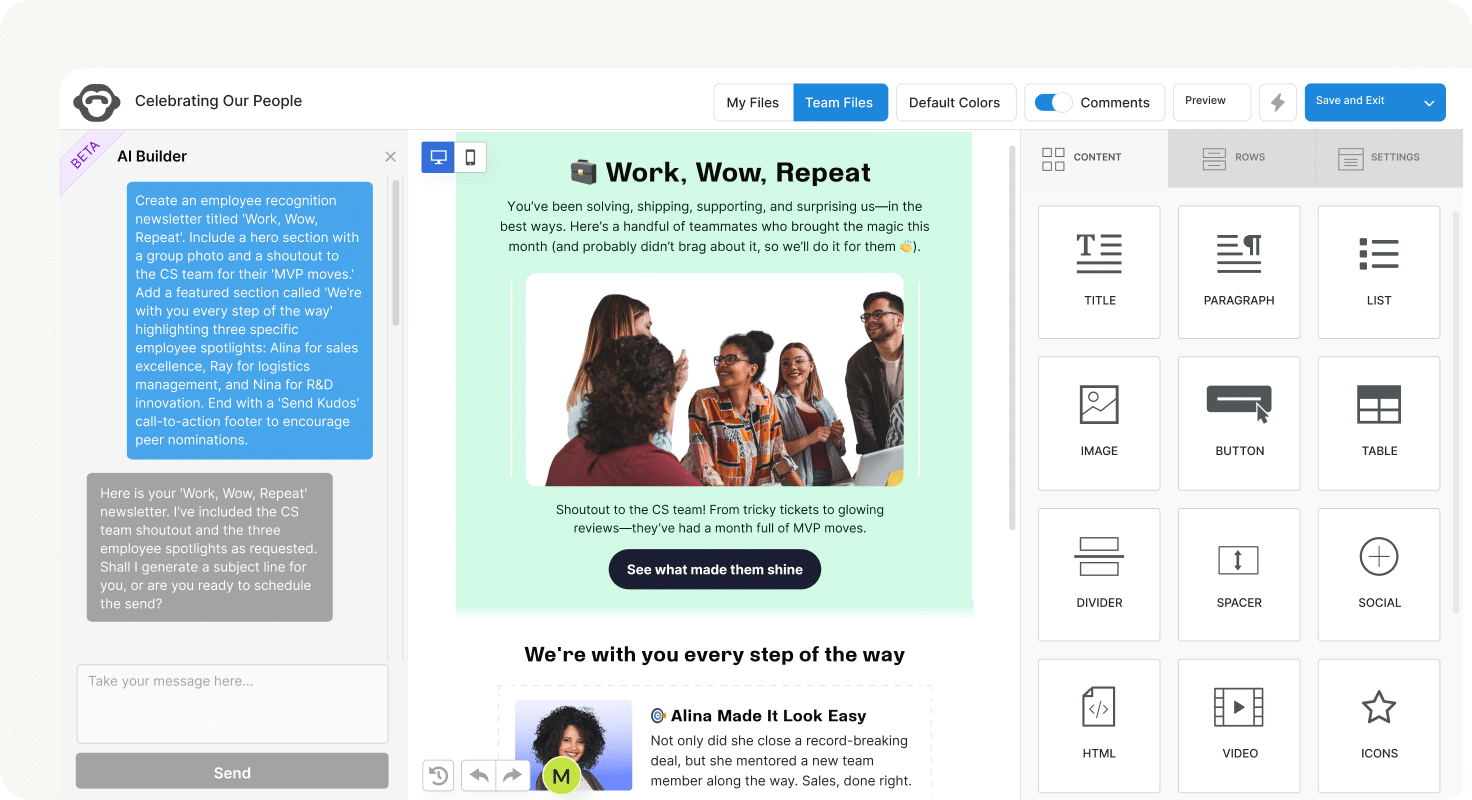 Interactive Employee Email Software Tour by ContactMonkey