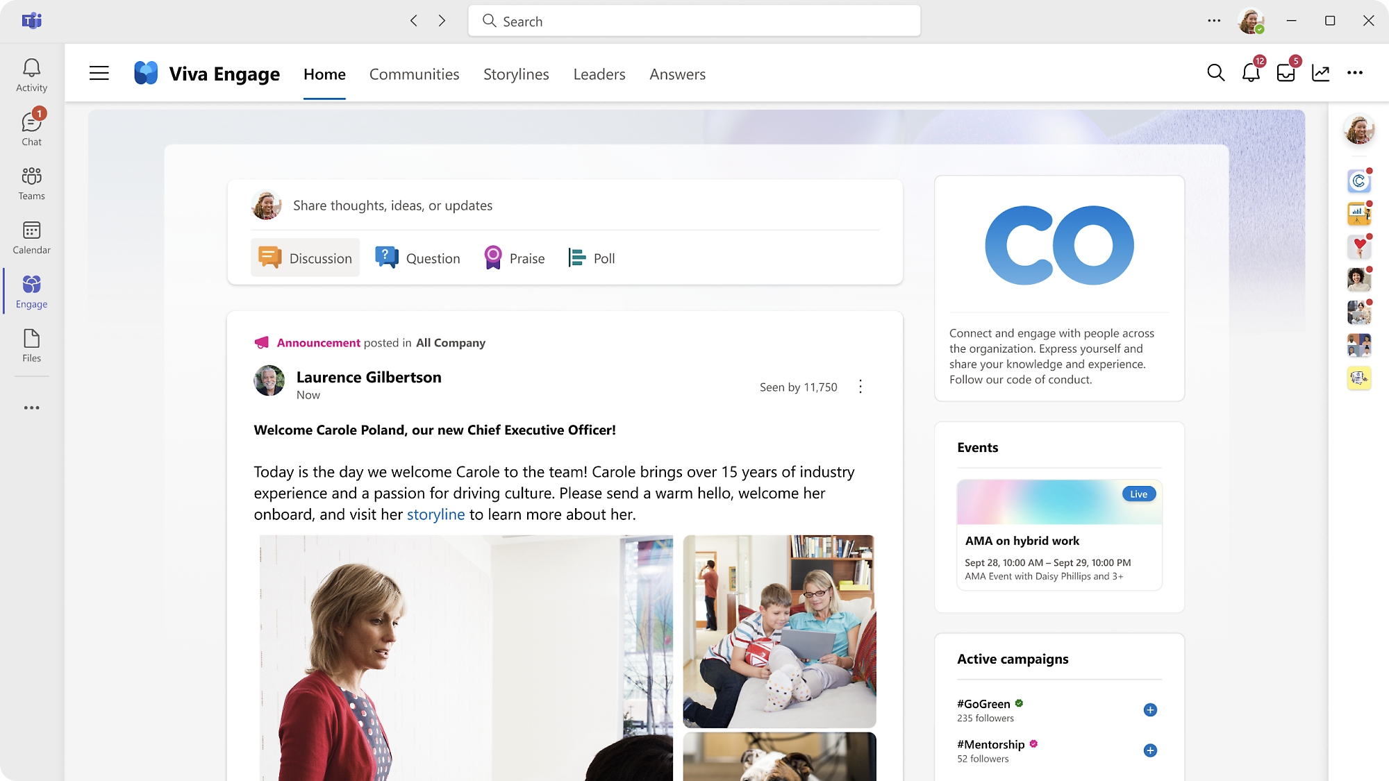 Employee Communication Platform | Microsoft Viva Engage
