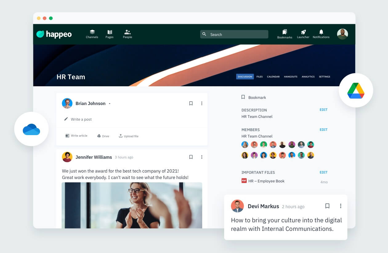 Happeo - The social intranet for fast growing companies