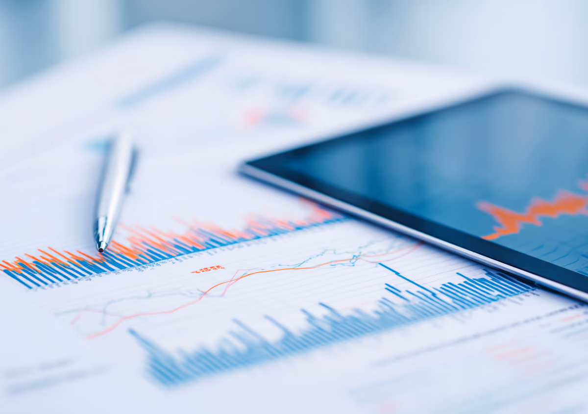 Financial data analysis charts