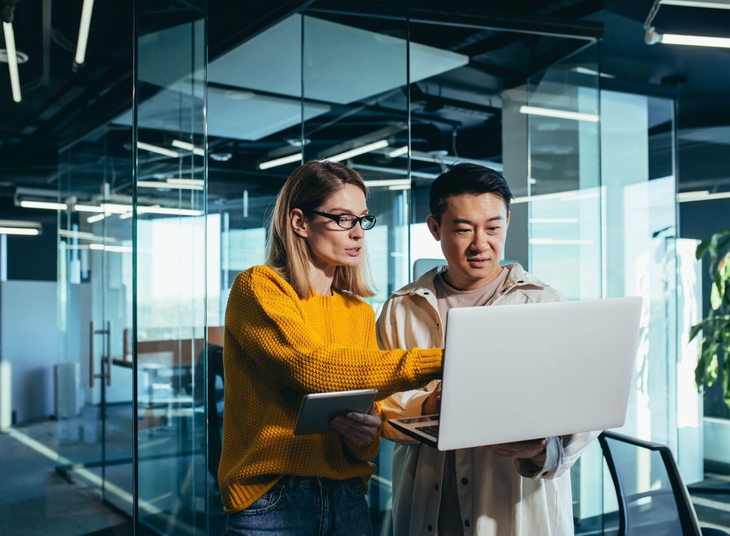 People collaborating around a table