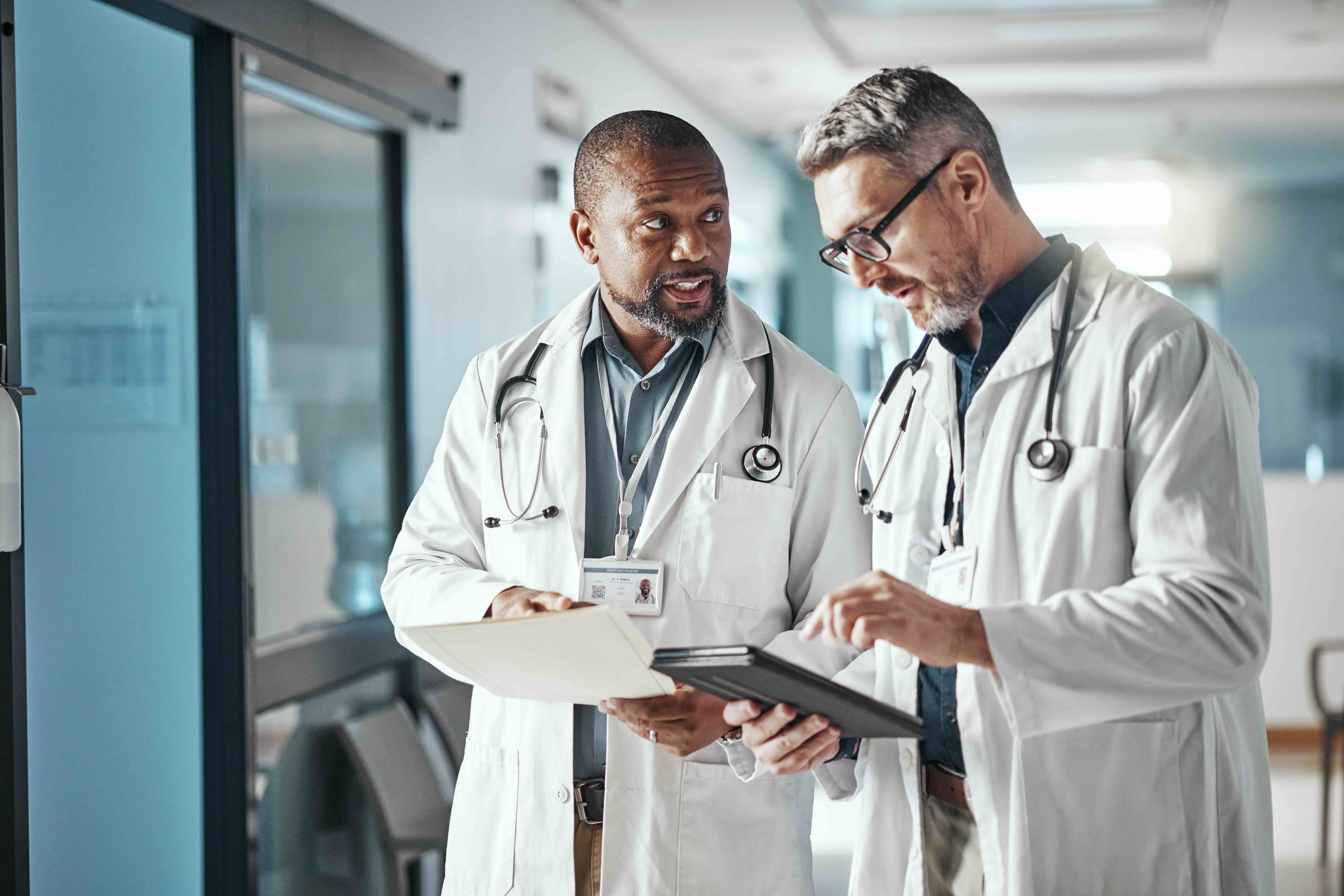 Technician auditing technology systems in a healthcare facility