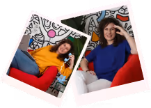 2 photos de pauline type polaroide