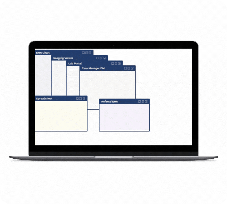 A gif showing how iPAS can make many disparate screens simplify into one.