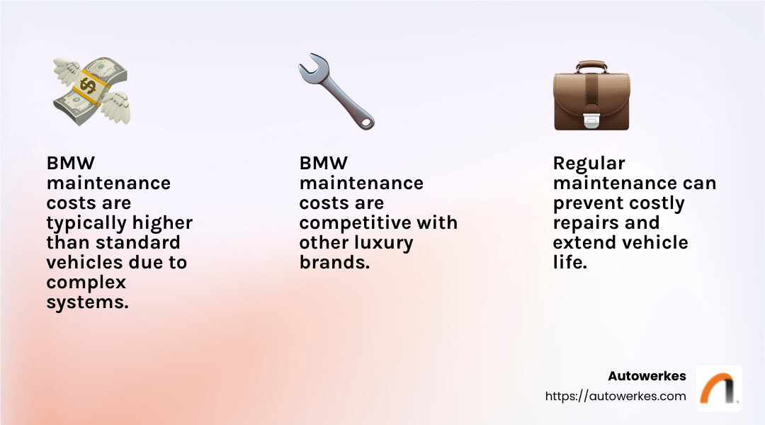 BMW maintenance costs compared to other brands - bmw car maintenance near me infographic 3_facts_emoji_light-gradient