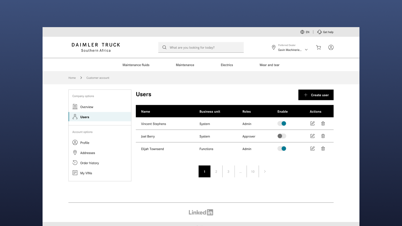 Daimler Trucks Parts Portal