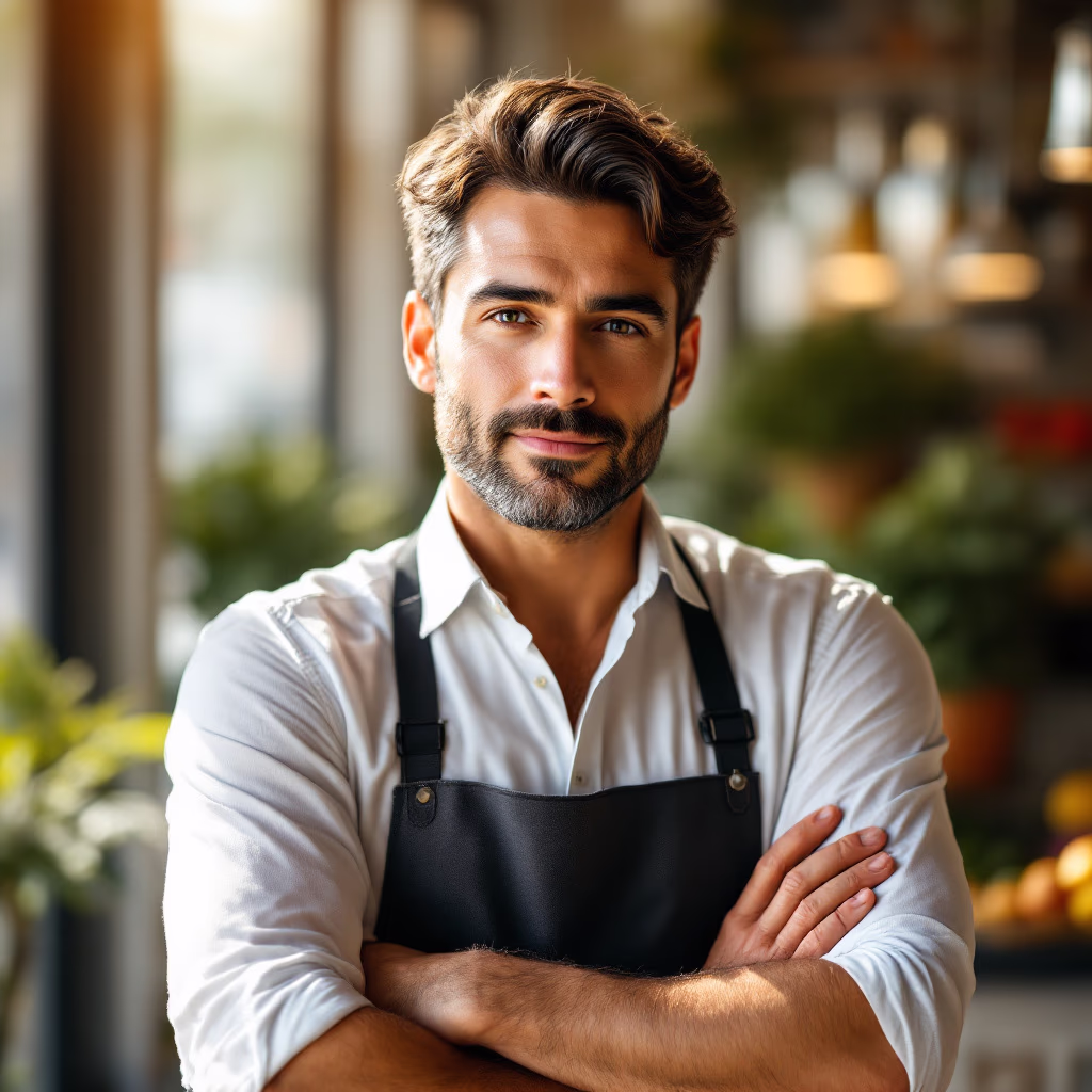 founder of a grocery store [headshot]