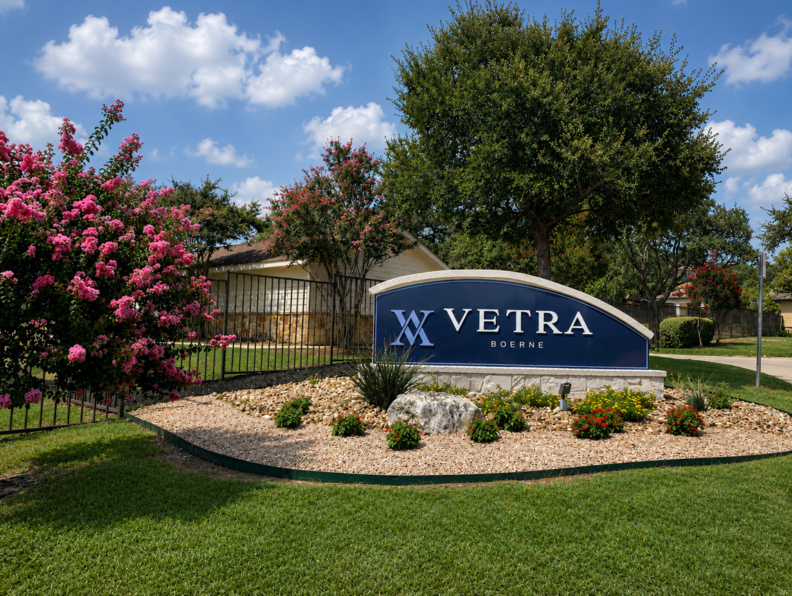 Exterior of community monument sign