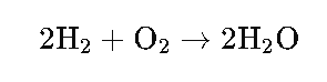 Here is the example of balanced equation that explains the formation of water.